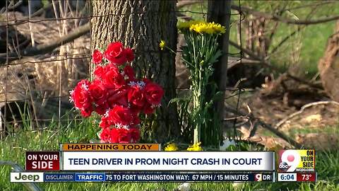 Teen driver in prom night crash in court today