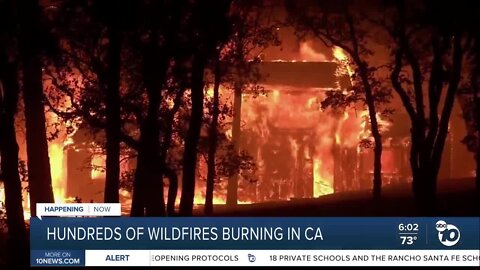 Wildfires rage throughout California