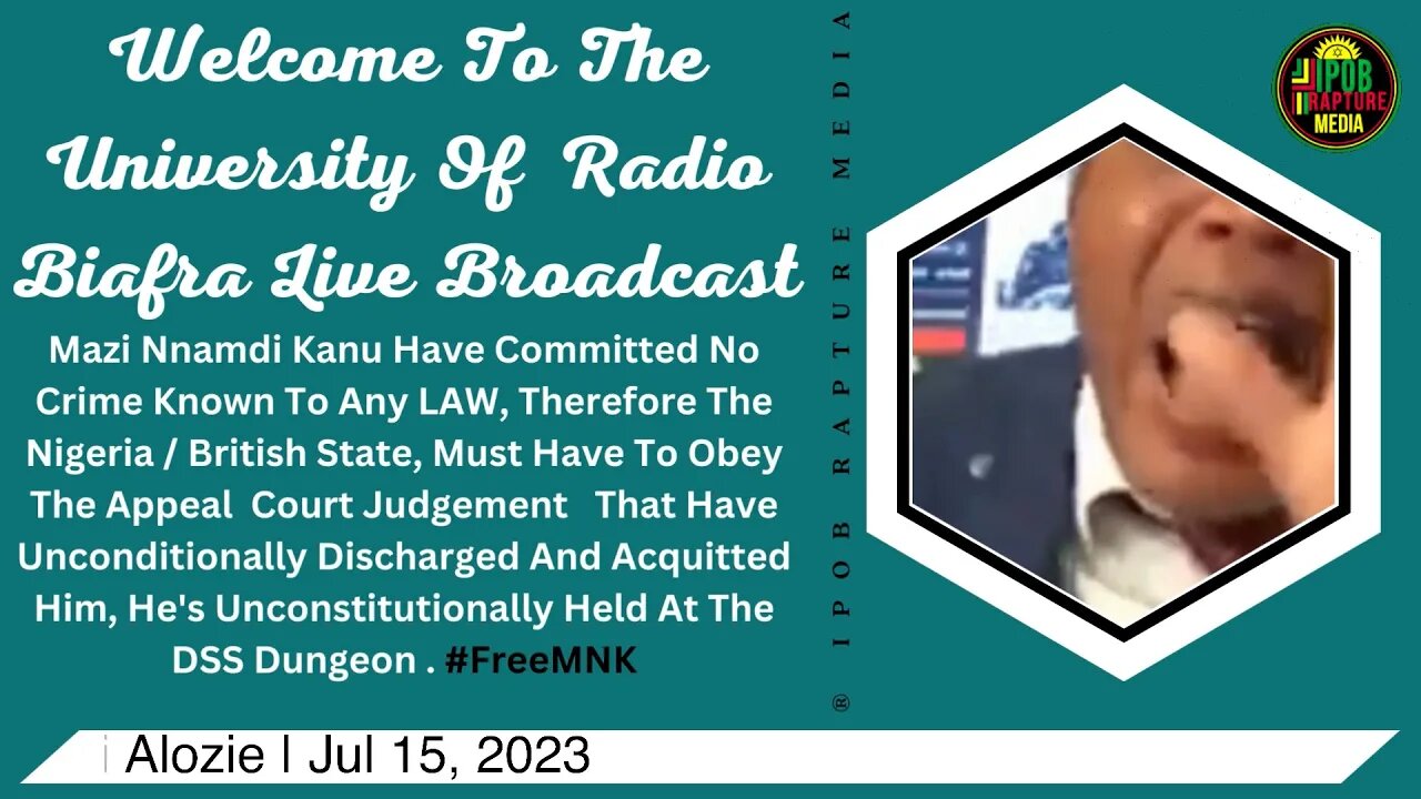 Welcome To The University Of Radio Biafra | USA 1-2 | Host: Mazi Iyke & Mazi Alozie | Jul 15, 2023