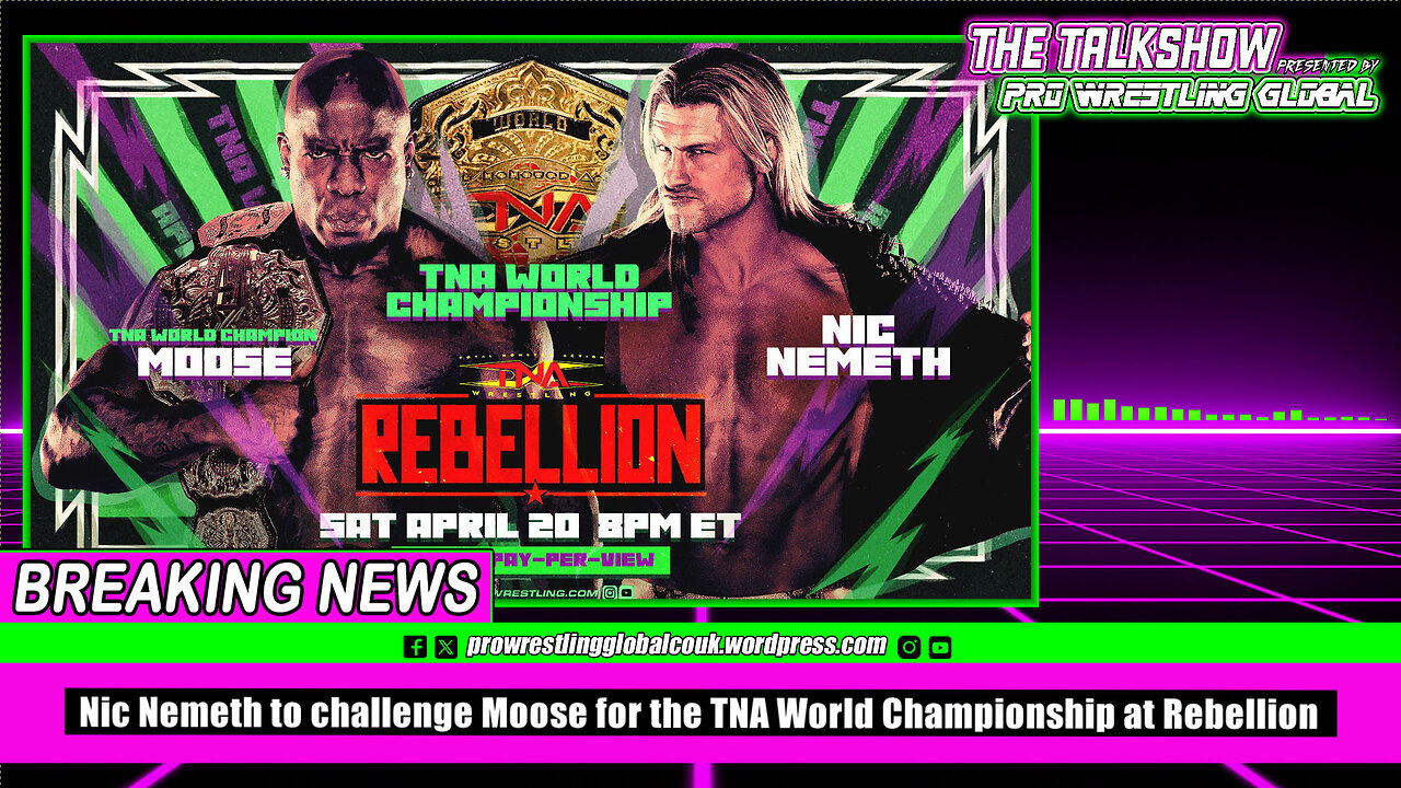 Nic Nemeth to challenge Moose for the TNA World Championship at Rebellion