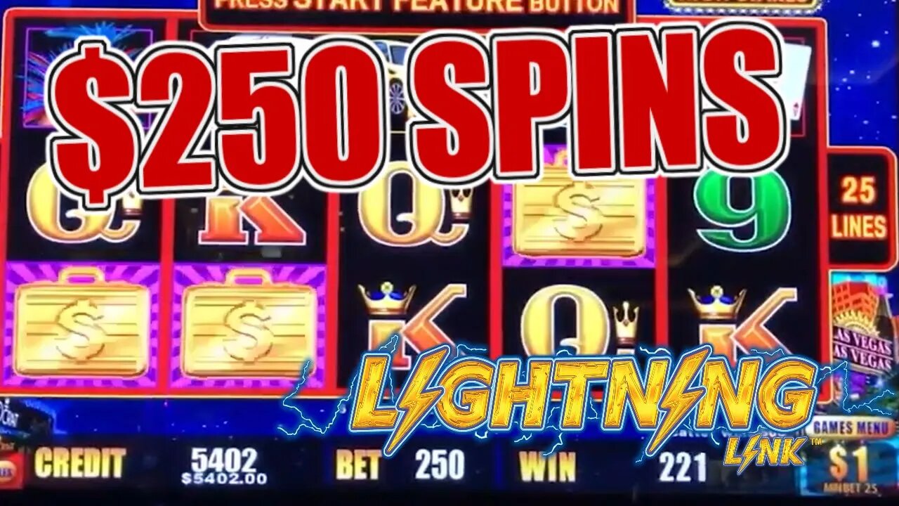 GOING CRAZY IN LAS VEGAS BETTING $250 PER SPIN ON SLOT MACHINES!