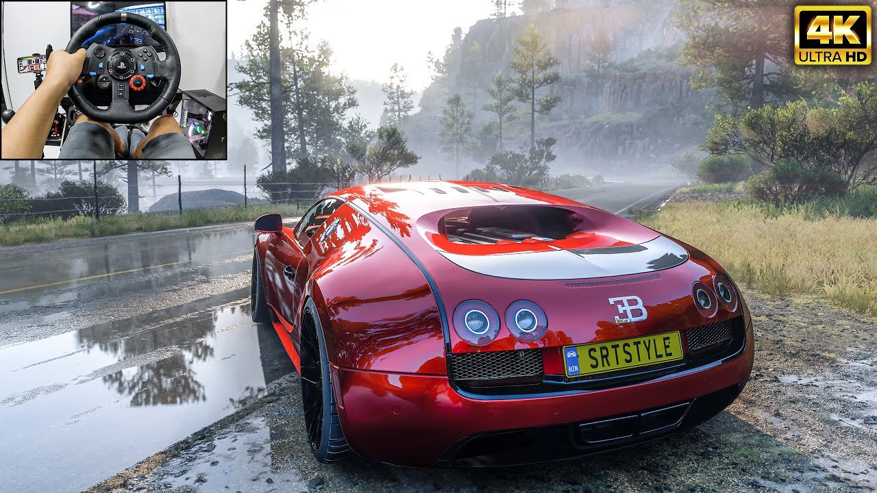 1470HP Bugatti Veyron _ Forza Horizon 5 _ Logitech g29 gameplay