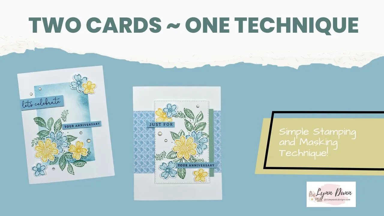 Petal Park (Stampin Up) Card Ideas | Make 2 Cards with One Technique