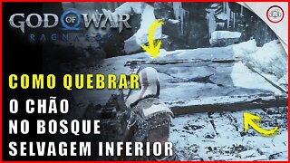 God of war Ragnarok, Como quebrar o chão no Bosque Selvagem Inferior | Super dica