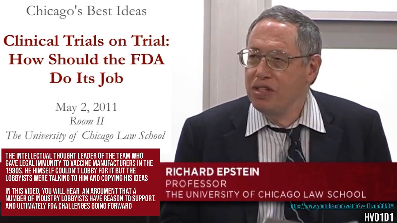 [May 2011] Richard Epstein: Clinical Trials, FDA(University of Chicago) Vaccine MFR Immunity