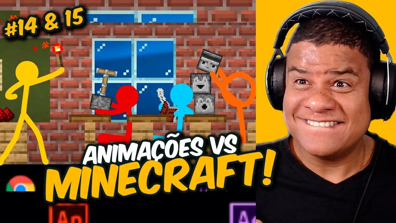 ANIMAÇÕES vs MINECRAFT | EPISODIOS 14 e 15 | React Anime Pro