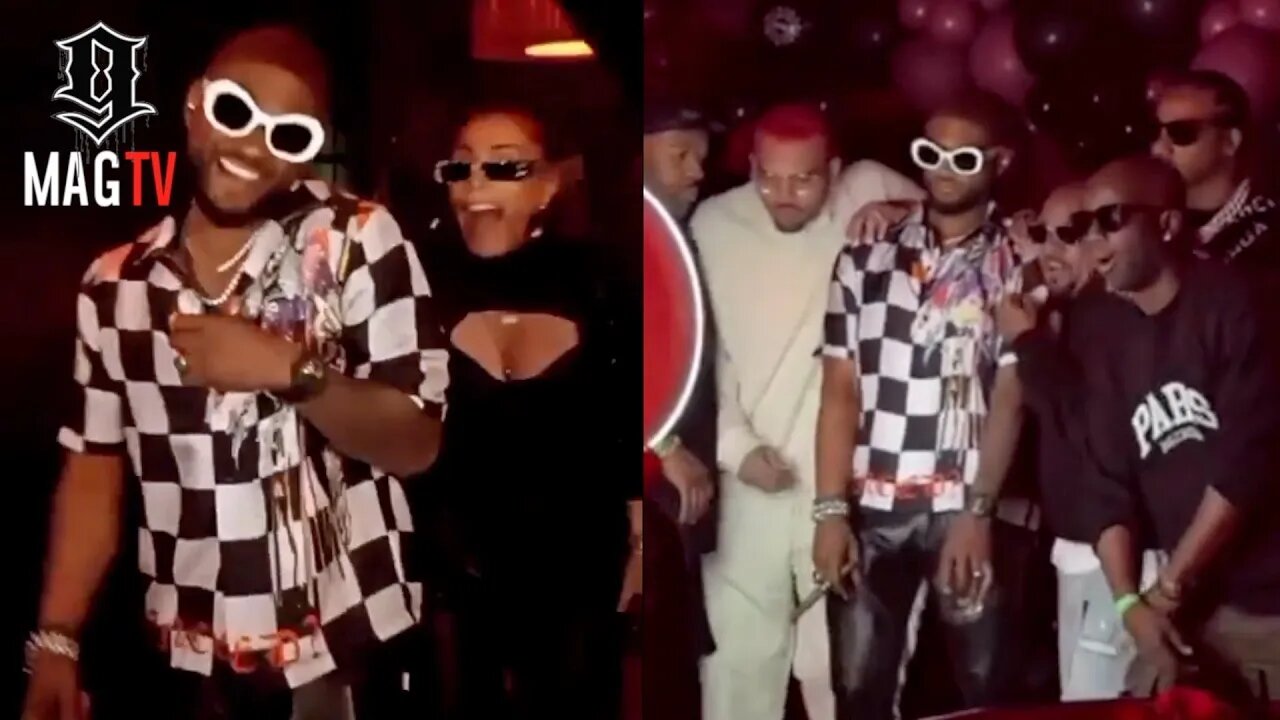 Usher & Chris Brown Turn Up At His Surprise 44th B-Day Party In Vegas! 🎉