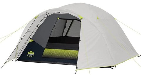 Core 6 Person Lighted Dome Tent with Full Rainfly