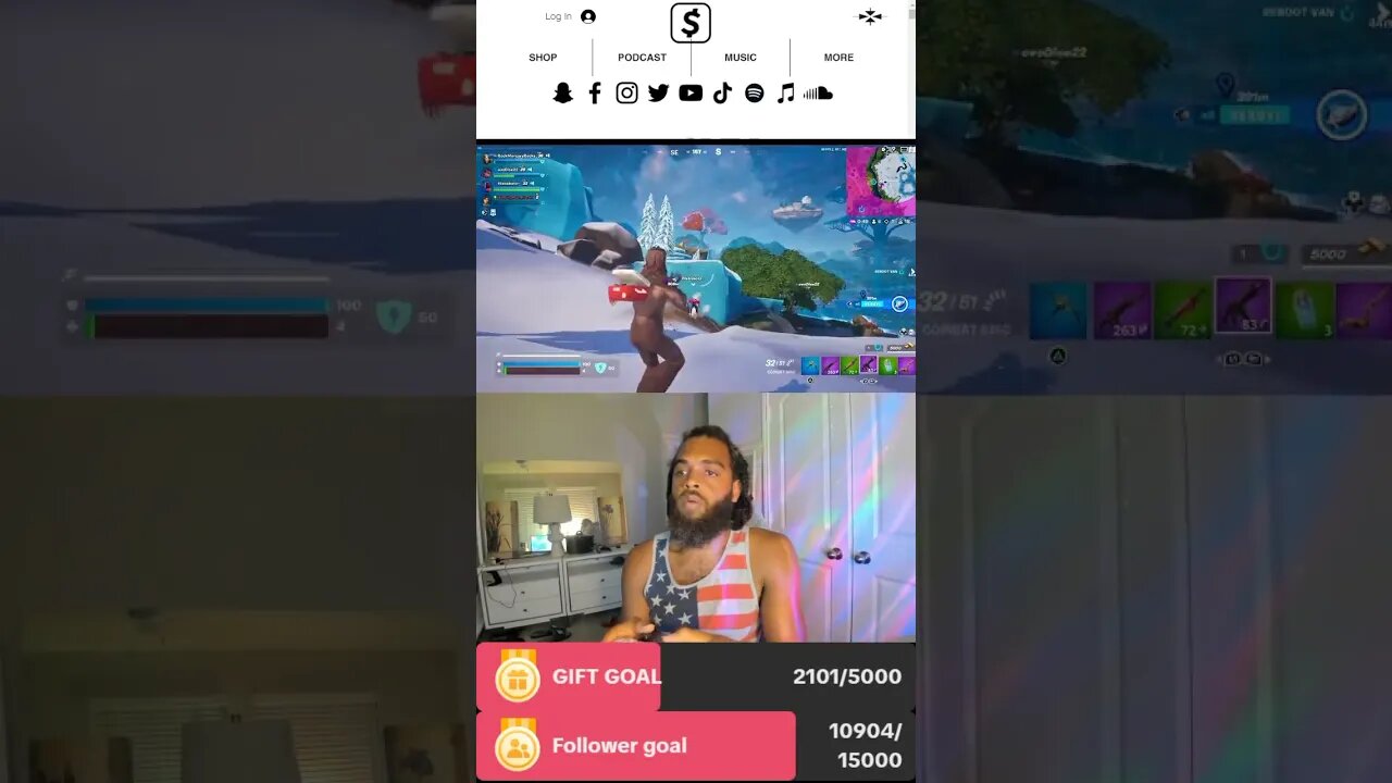 Rock Mercury plays Fortnite, live with Rockers and Mercurians on TikTok