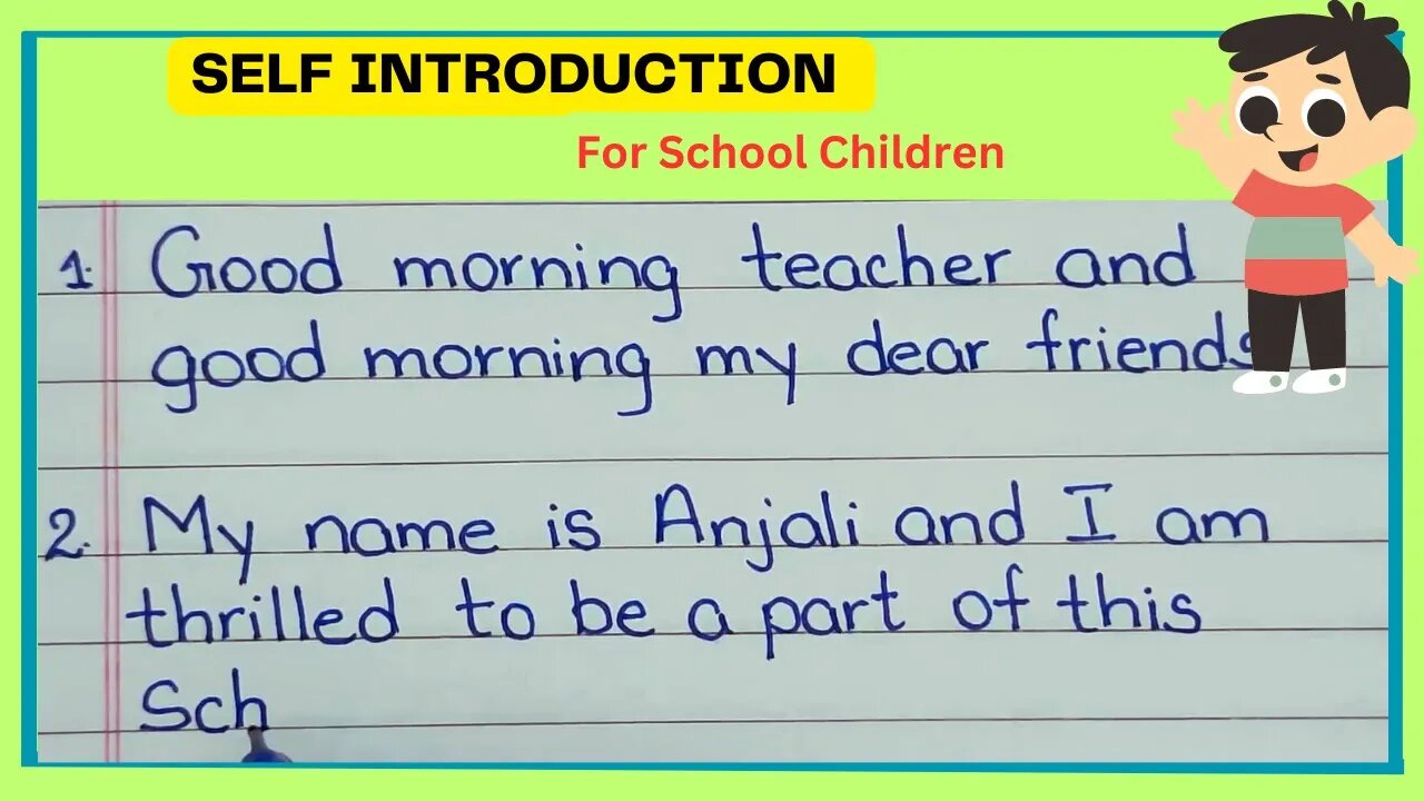 Self introduction in School for children #knowledge #selfintroduction #gk