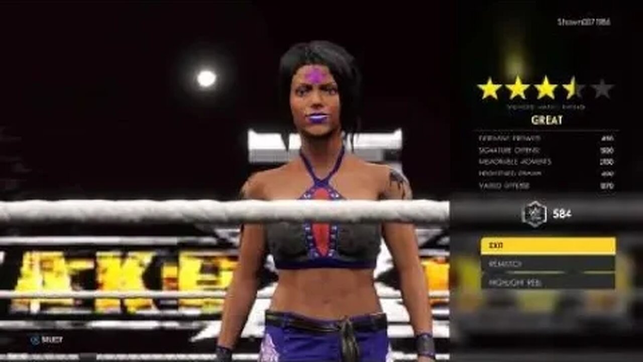 WWE 2K22: Virginia Mills Vs. Spectra (Legend Difficulty)