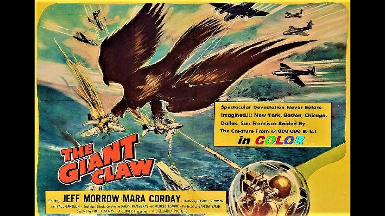 THE GIANT CLAW 1957 in COLOR Giant Vulture from Another Dimension Attacks Earth FULL MOVIE