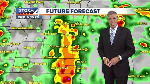 Showers and thunderstorms roll through tonight