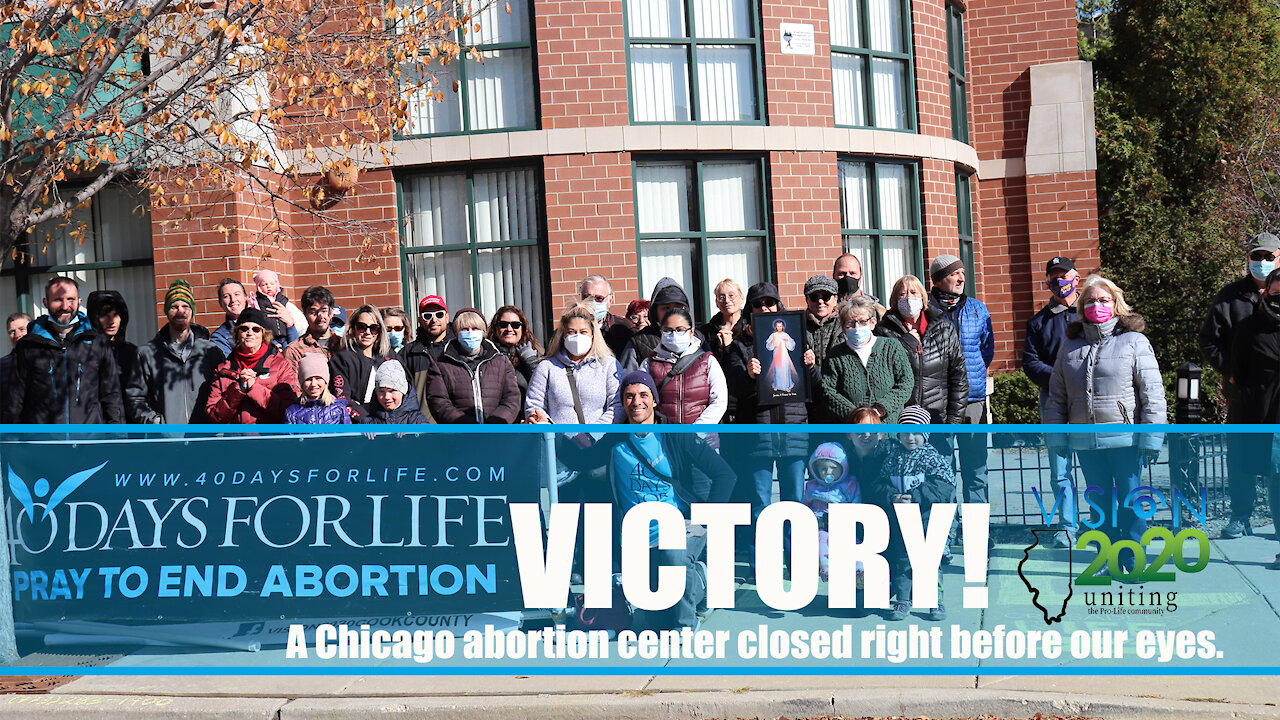 V IS FOR VICTORY! A CHICAGO ABORTION CENTER CLOSED RIGHT BEFORE OUR EYES.