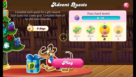 A long trip through the Advent Quests in Candy Crush Saga ... with prizes!