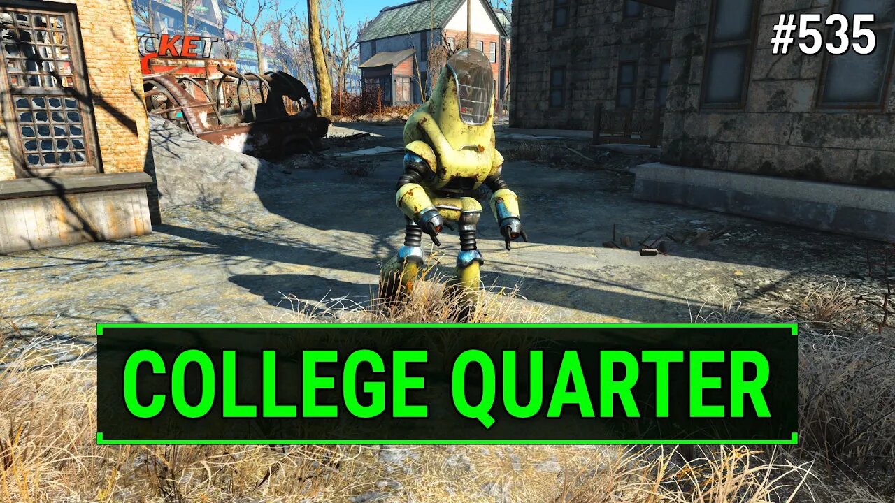 Fallout 4 Unmarked - Finding a Wandering Protectron in College Quarter! | Ep. 535