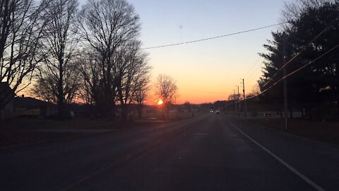 Fireball sunset