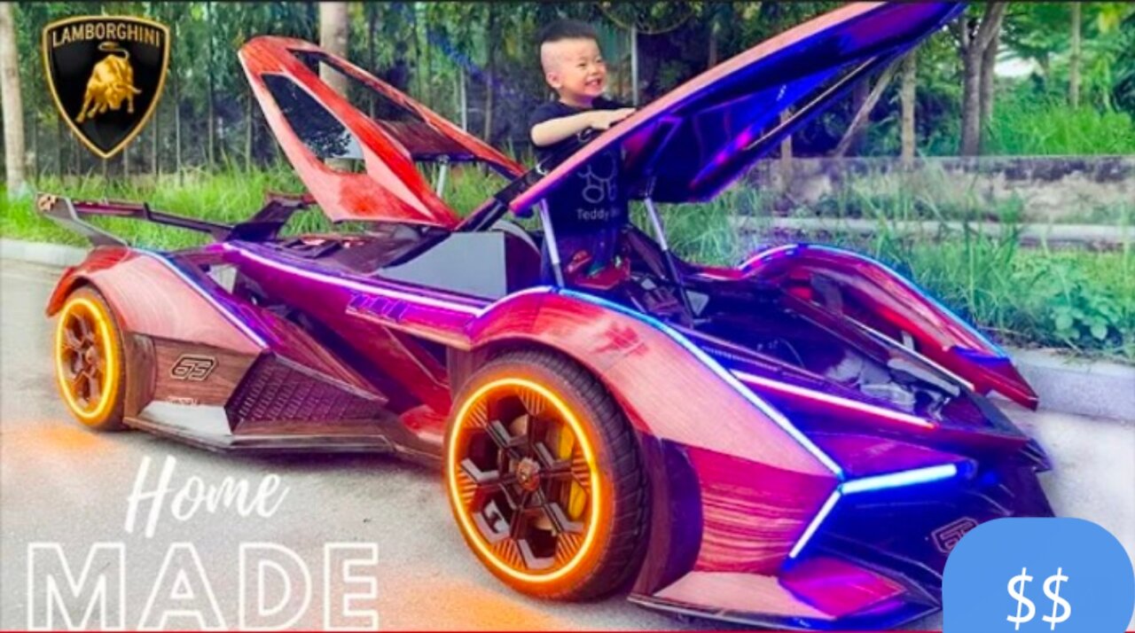 Full 96 days dad build Lamborghini vision GT for his son