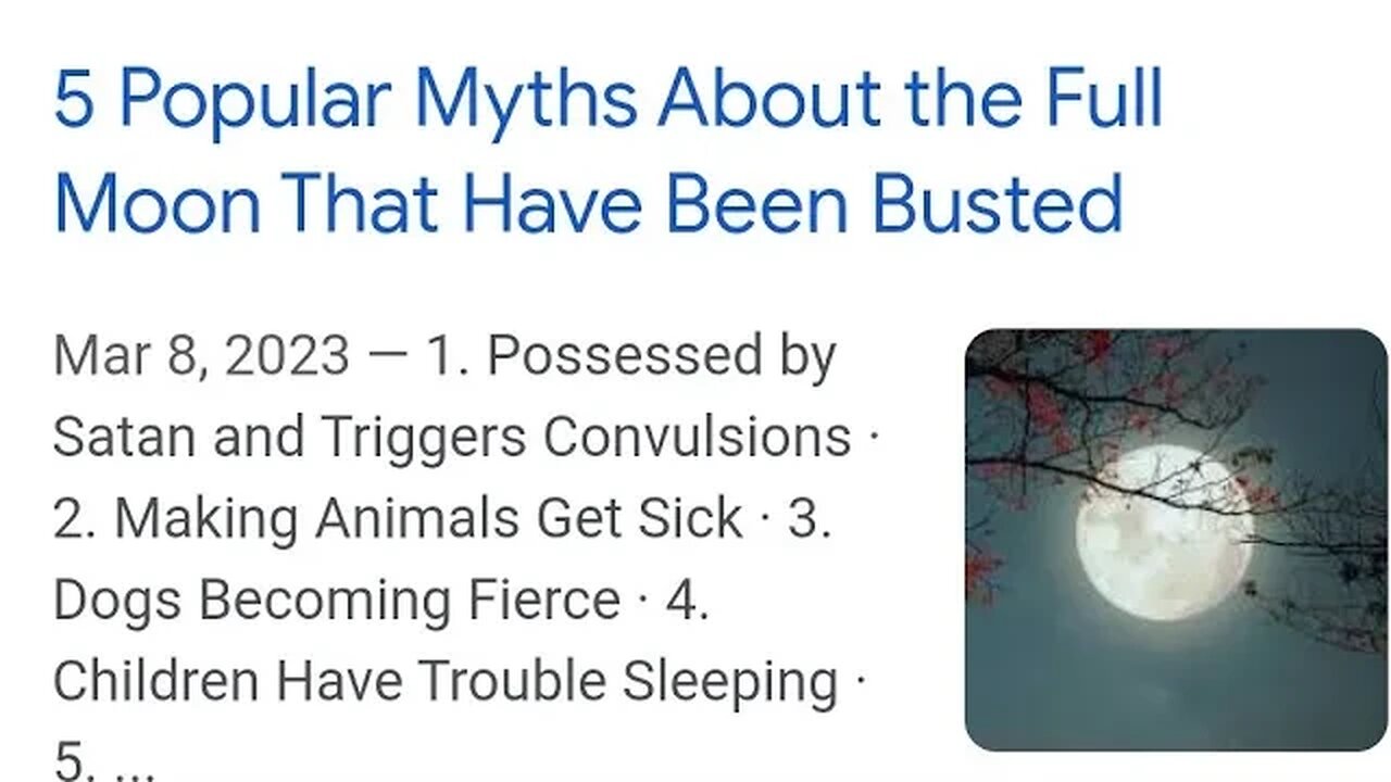 5 Popular Myths About the Full Moon