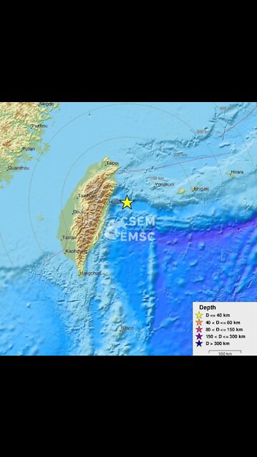 An Estimated 6.2M earthquake has struck off the coast of Taiwan
