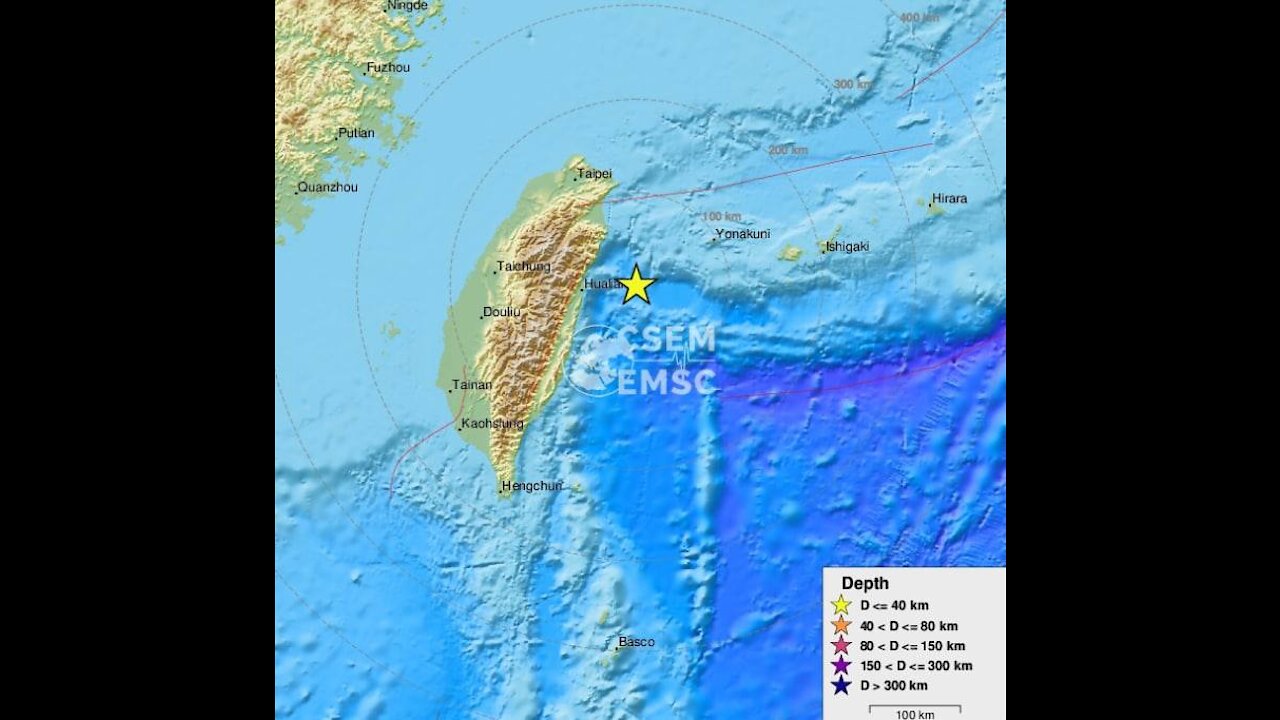 An Estimated 6.2M earthquake has struck off the coast of Taiwan