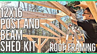 12x16 Post and Beam Shed Kit Framing & Adding Lean To