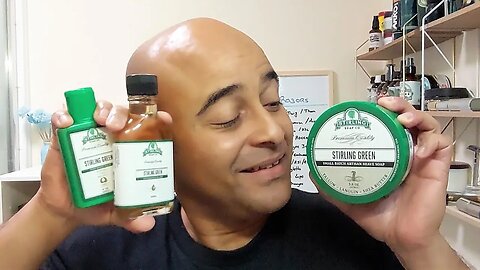 ASMR Stirling Soap Co. Green set First Try, with Dublin Shaving Co. Set