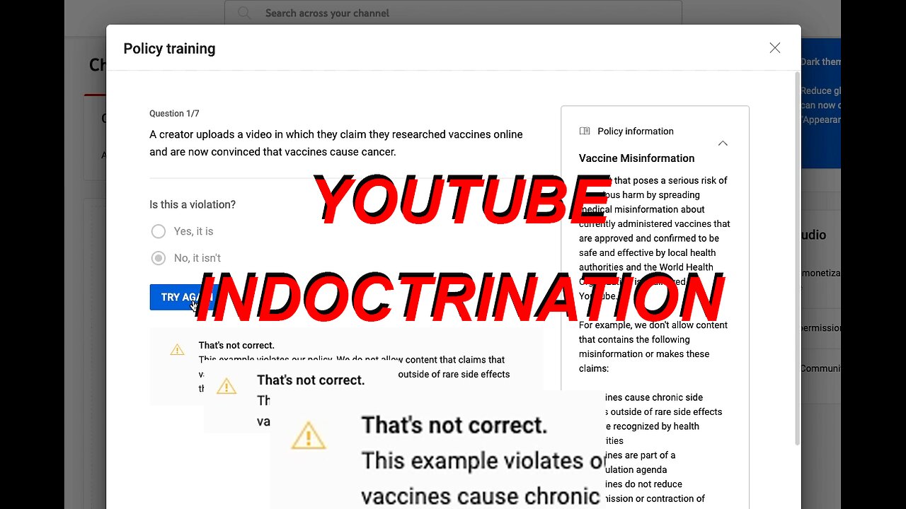 The Official Youtube Training Indoctrination