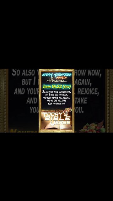 11.17.2022 | STORM MINISTRIES | Daily Bible Verse | JOHN 16:22 (ESV) | #shorts