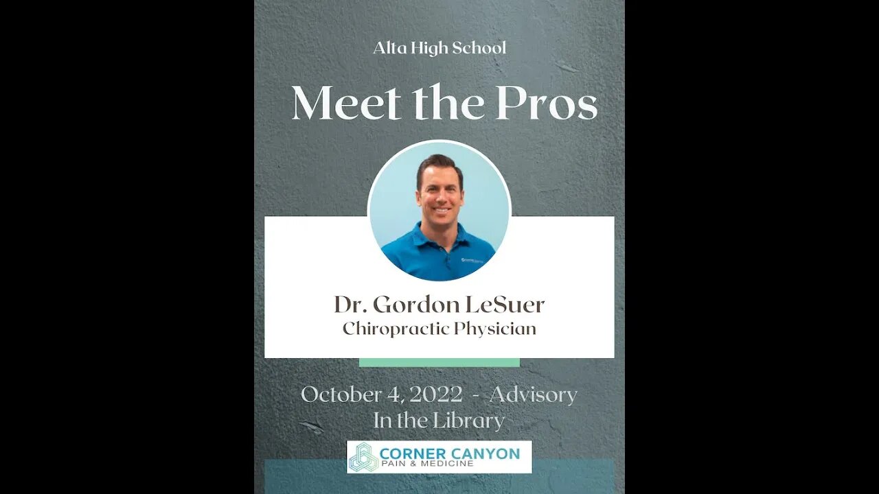 "Meet the Pros" - Dr. Gordon LeSuer