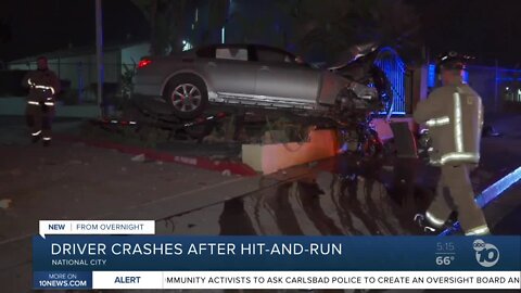 Driver takes out a fence in National City