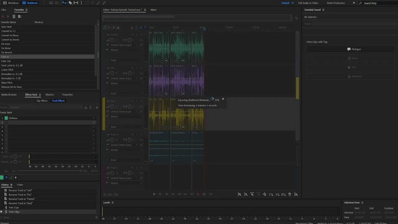 How to edit a Podcast in Adobe Audition 2020