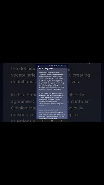 44 Utilizing Tau 💎#shorts #TauNet #Tau #utility #opinionmap #CNLs