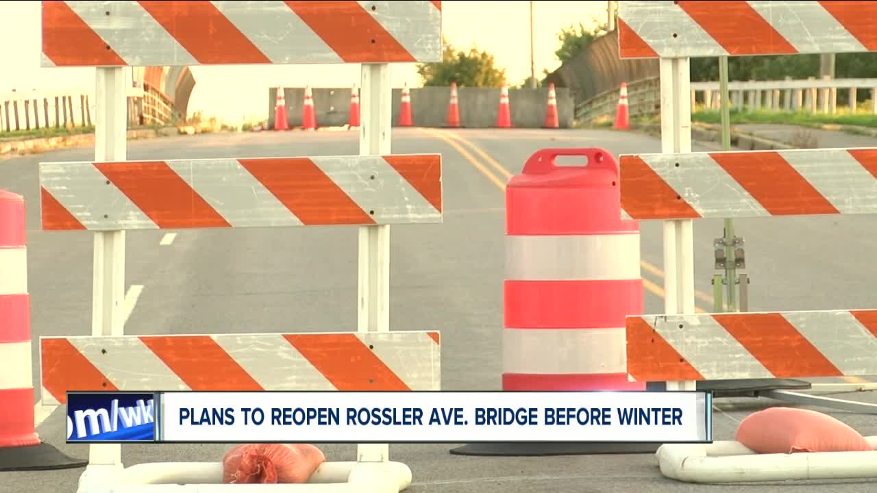 Plans to reopen Rossler Ave. bridge before winter