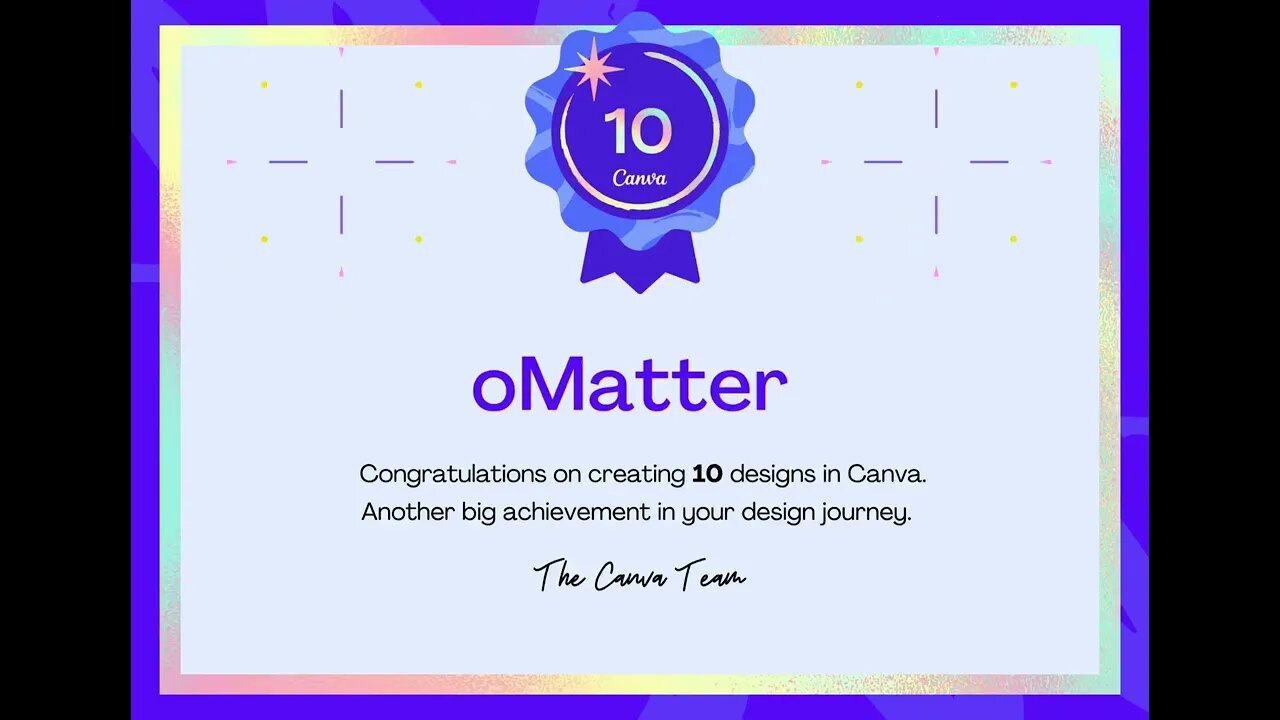 My CANVA certificates ✨🔥 (the 2nd one)