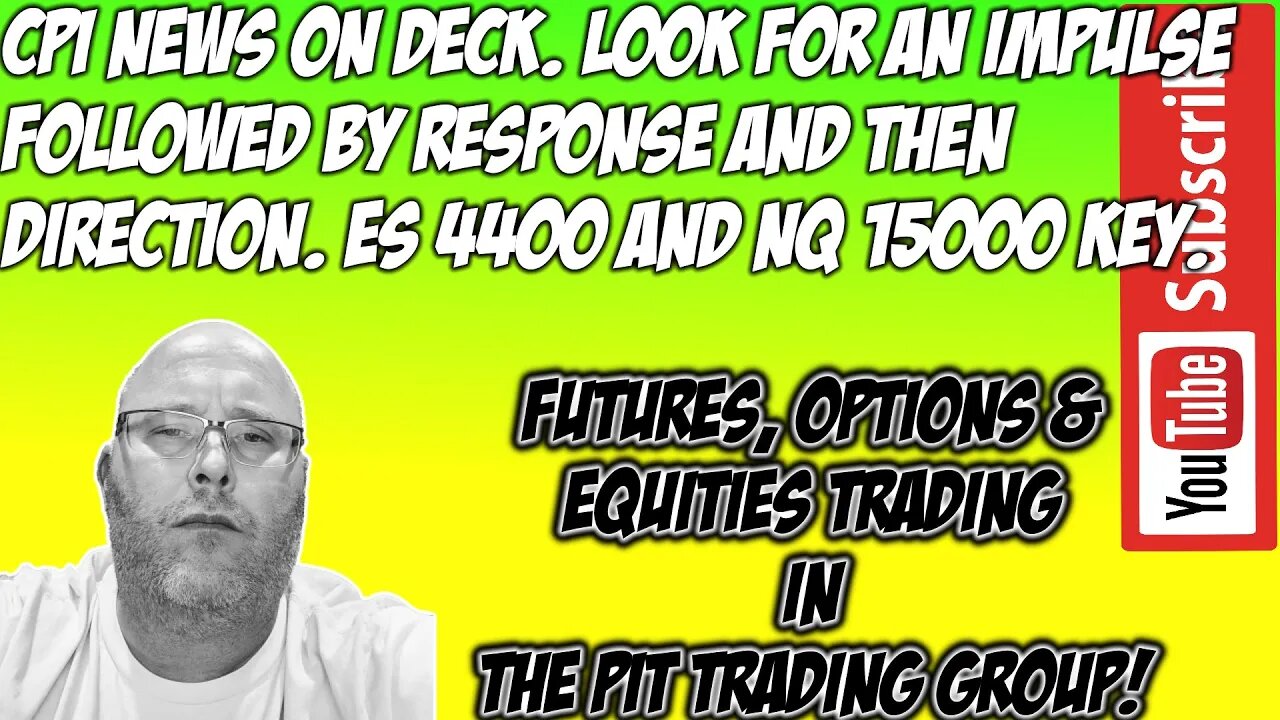 CPI News On Deck - ES NQ Premarket Trade Plan - The Pit Futures Trading