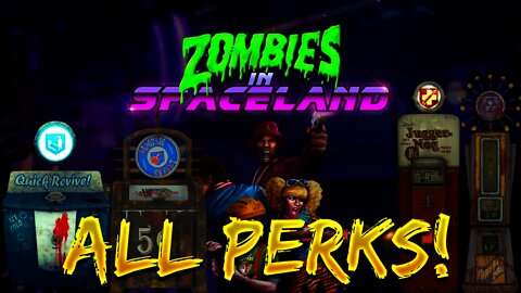 Infinite Warfare ZOMBIES IN SPACELAND: ALL PERKS IN MAP!