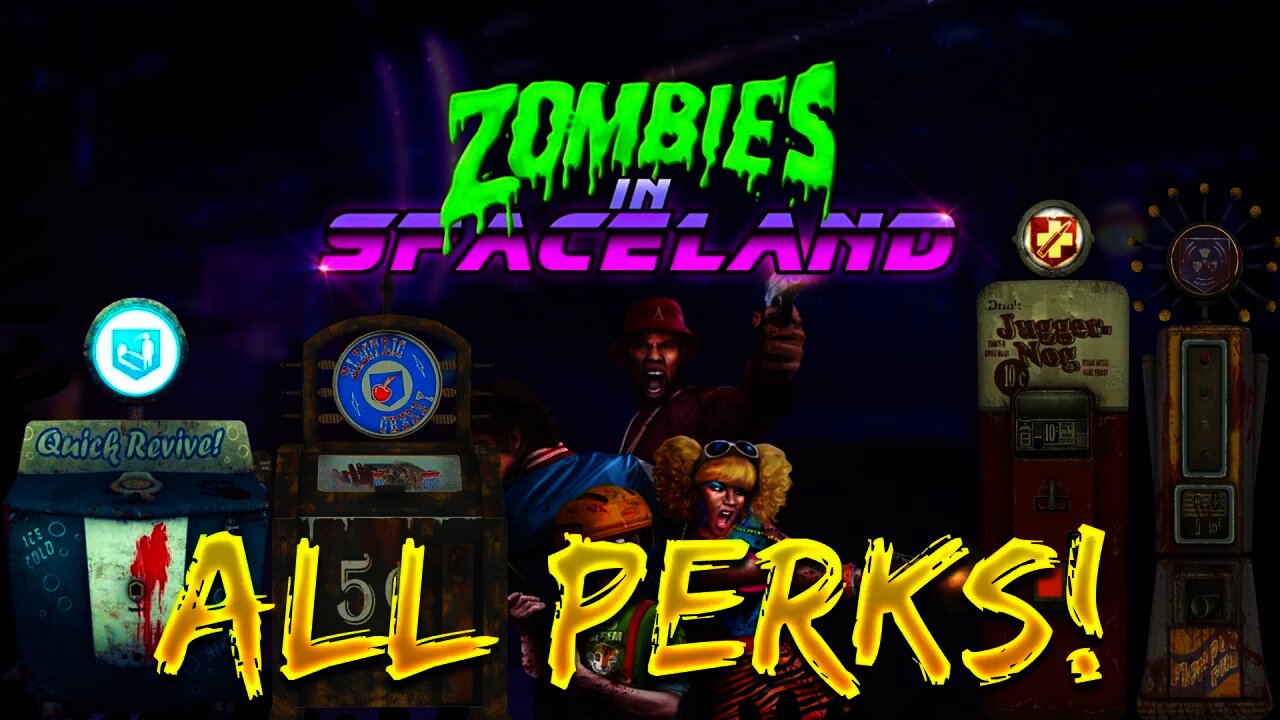 Infinite Warfare ZOMBIES IN SPACELAND: ALL PERKS IN MAP!