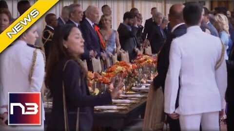 SAD FOOTAGE SHOWS BIDEN TURNING INVISIBLE AT DINNER SURROUNDED BY WORLD LEADERS