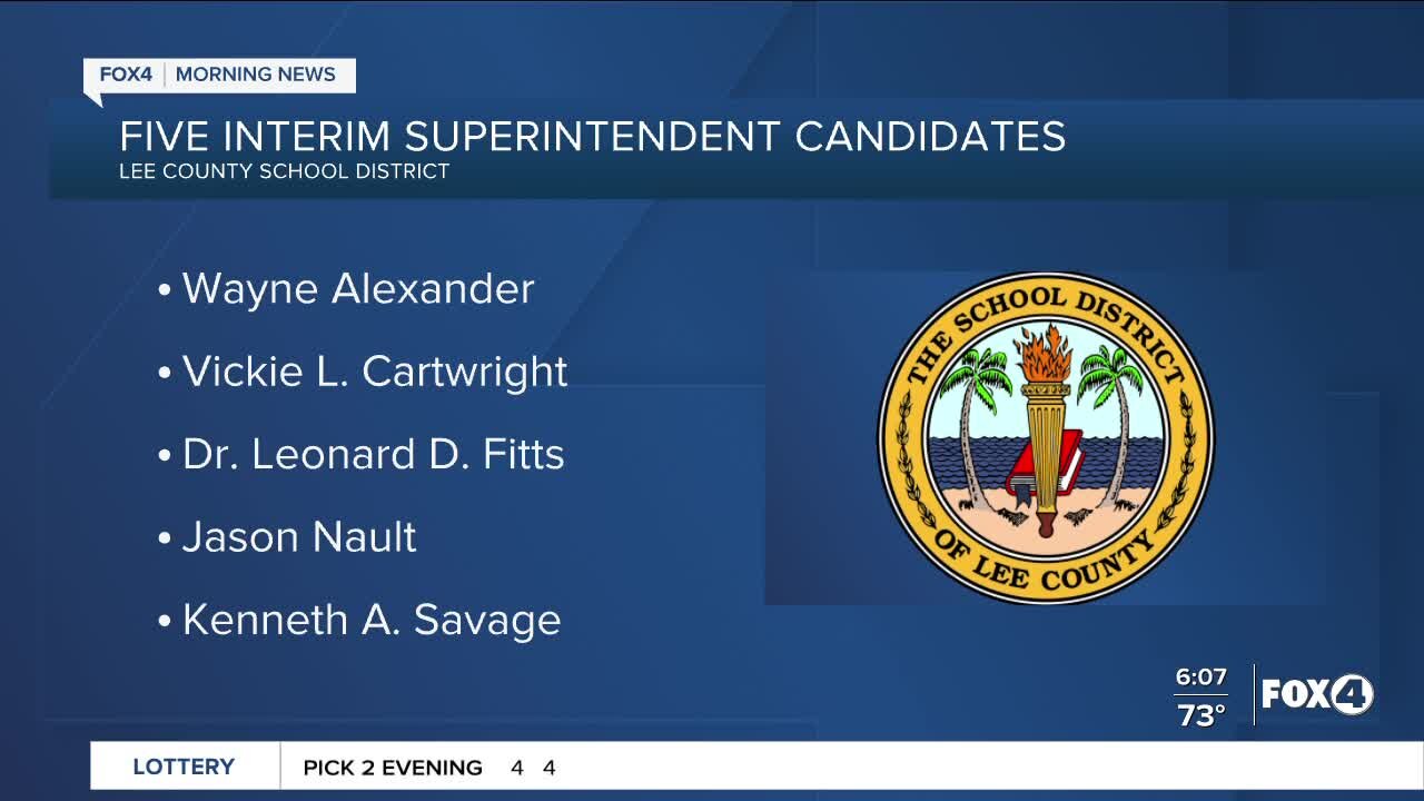Update on Lee Schools Interim Superintendent search