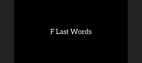 Asmr Story F Last Words
