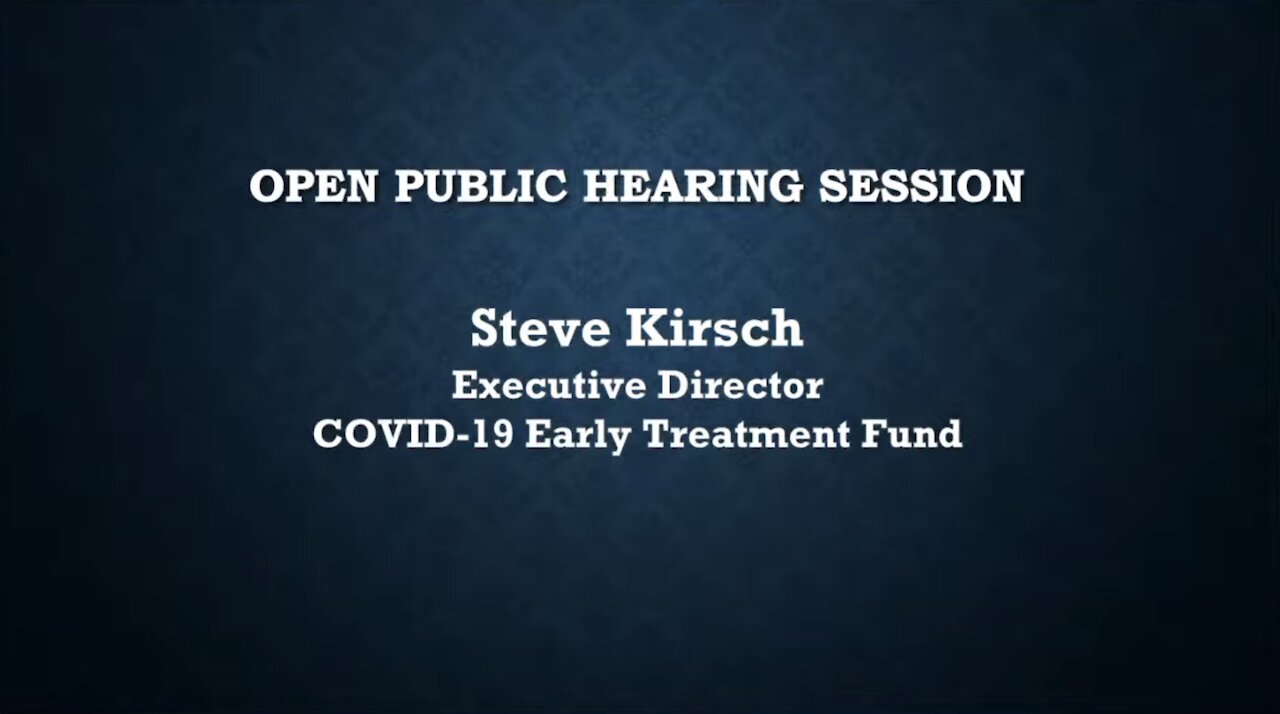 Steve Kirsch - FDA Vaccines and Related Biological Products Advisory Committee 10/26/2021