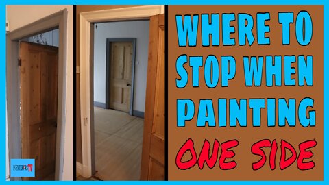 Where to stop when painting 1 side of a door frame.