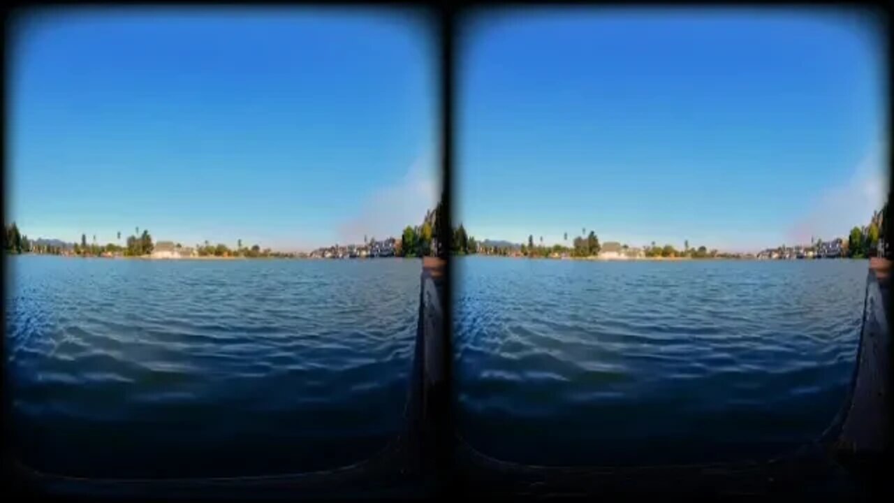 VR 180° Calm Lake Waves and Sounds to Relax 4K 25 Minutes 8