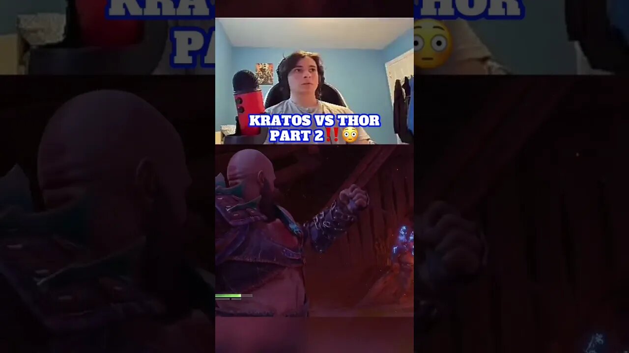 Kratos & Thor Bodyslam Each Other‼️😳 | #shorts #godofwarragnarok #gaming #reaction