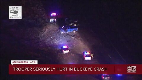 DPS trooper seriously injured in crash on SR-85 in Buckeye