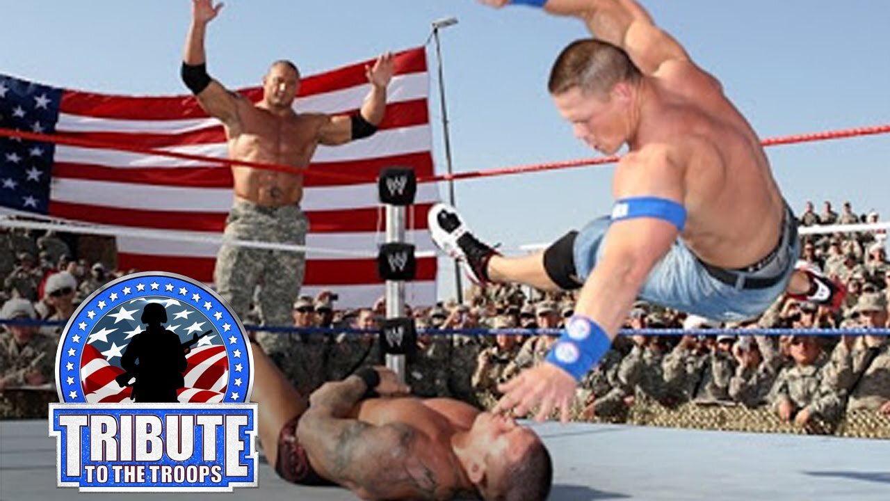 0:01 / 11:53 John Cena, Batista & Rey Mysterio vs. Randy Orton & Jeri-Show: Tribute to the Troops