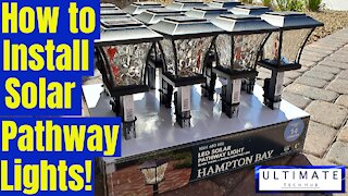 Hampton Bay Solar Lights Install - Set up & Review - Quick & Easy Install!