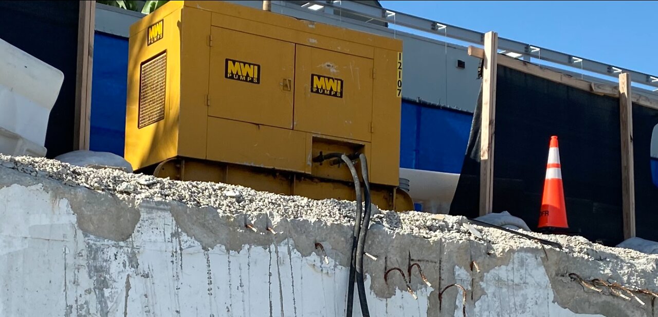 Champlain Towers SOUTH wall "SIDEWALK" MAY HAVE BEEN DAMAGED BY 87 PARK