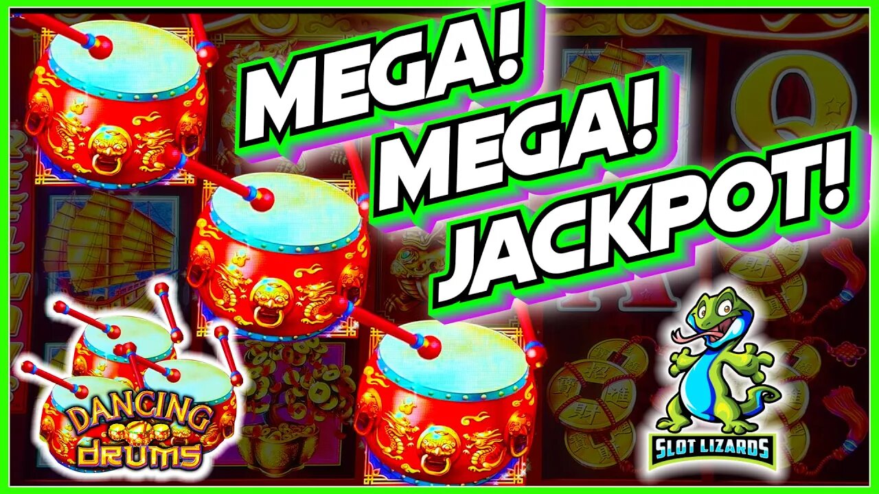 OUR BIGGEST EVER! MEGA MEGA JACKPOT! Dancing Drums Slot FU DOG NATION!